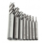 HR0579 8Pcs HSS CNC Straight Shank 4 Flute End Mill Cut Drill Bit  2mm 3mm 4 5mm 6 8mm 10mm 12mm